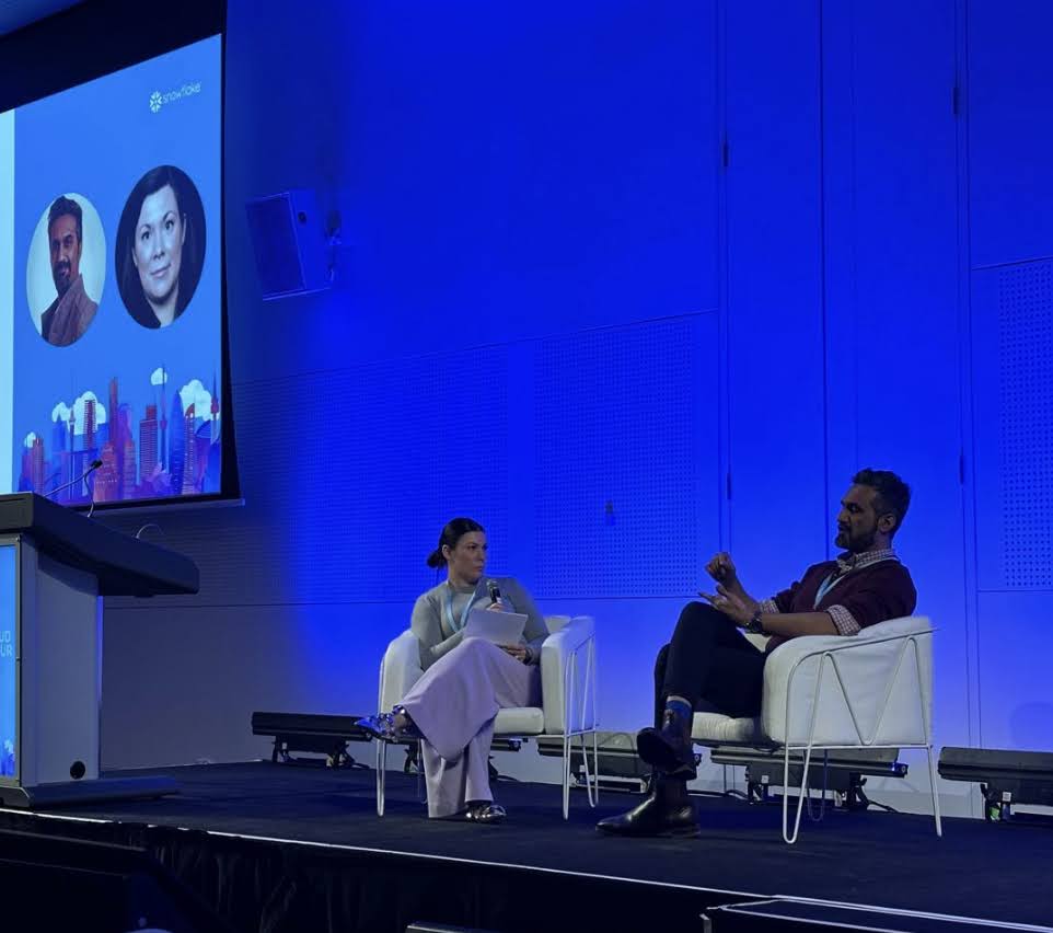 Fahad Najeeb in a fireside conversation at Snowflake Data World Tour